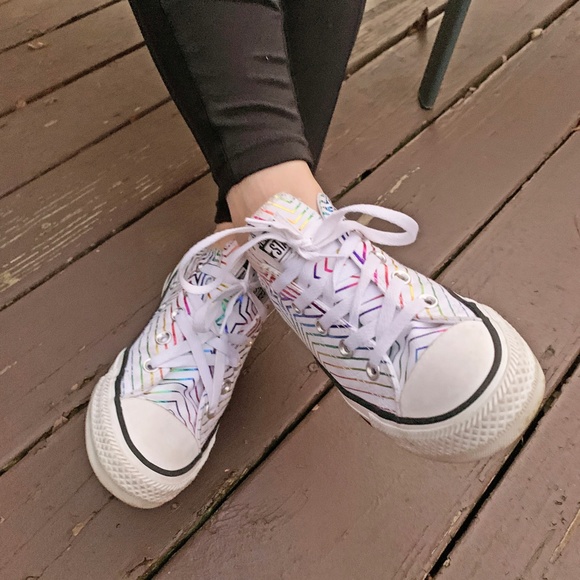 Converse Chuck Taylor All Star Ox "All Of The Stars" Women's Shoes White-Black 6 - Picture 3 of 10